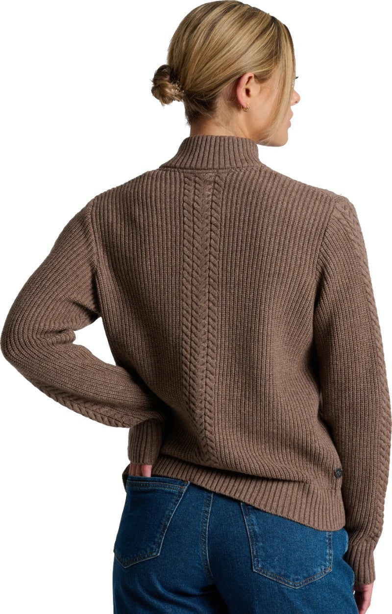 Fireside Henley Sweater - Womens - coffee 1