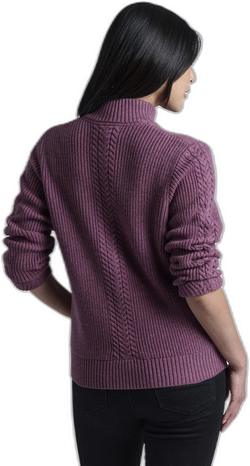 Fireside Henley Sweater - Womens - mauve 1