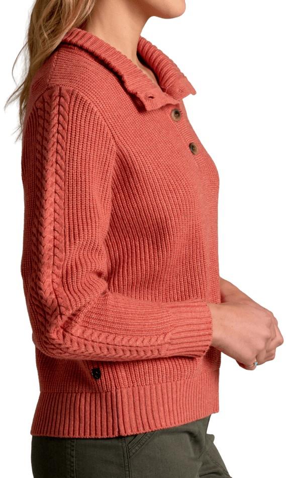 Fireside Henley Sweater - Womens - redwood 1