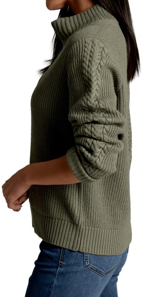 Fireside Henley Sweater - Womens - soft pine 1