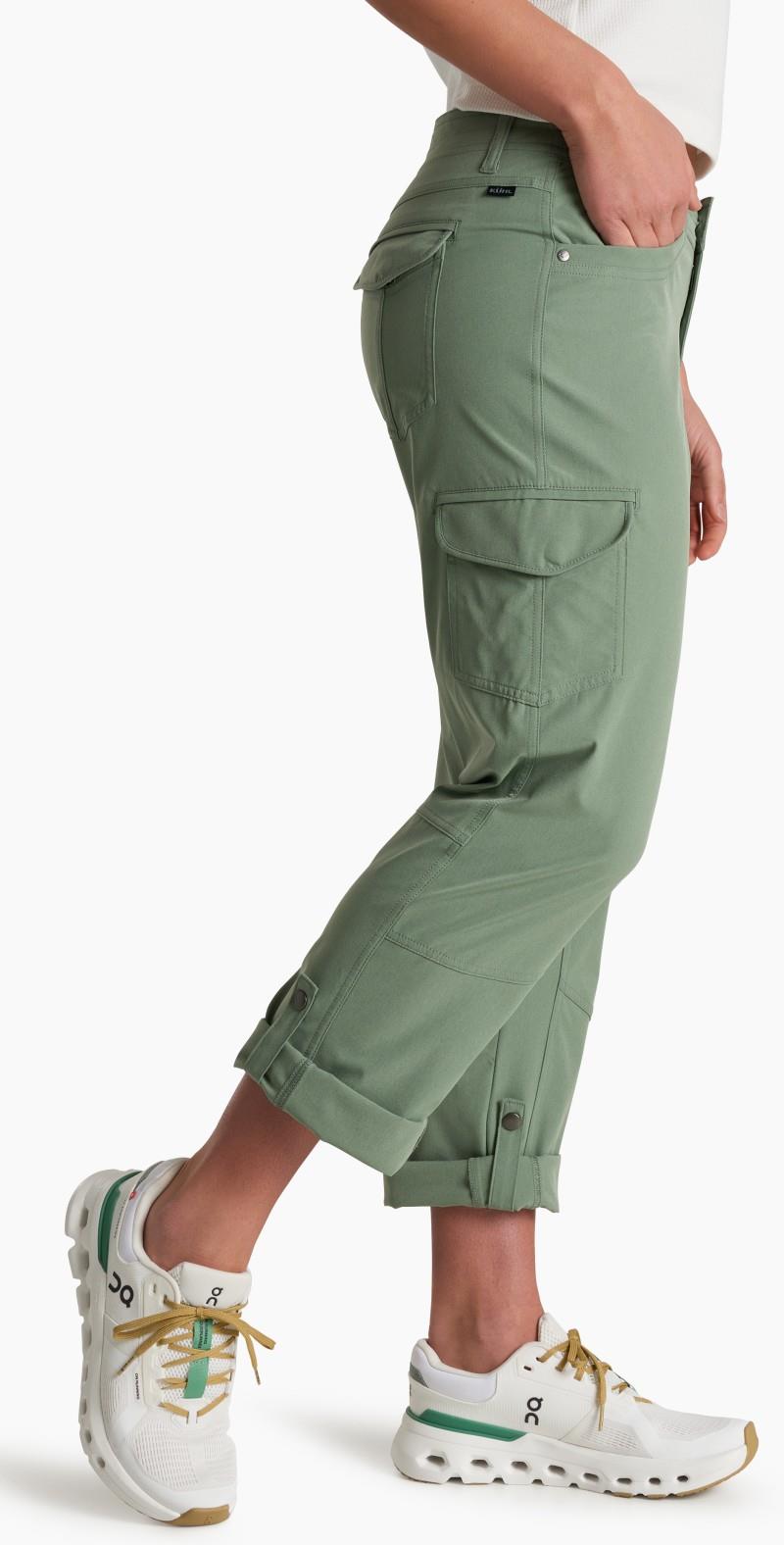 Freeflex Roll-Up Pants, 30" Inseam - Womens - slate green 1