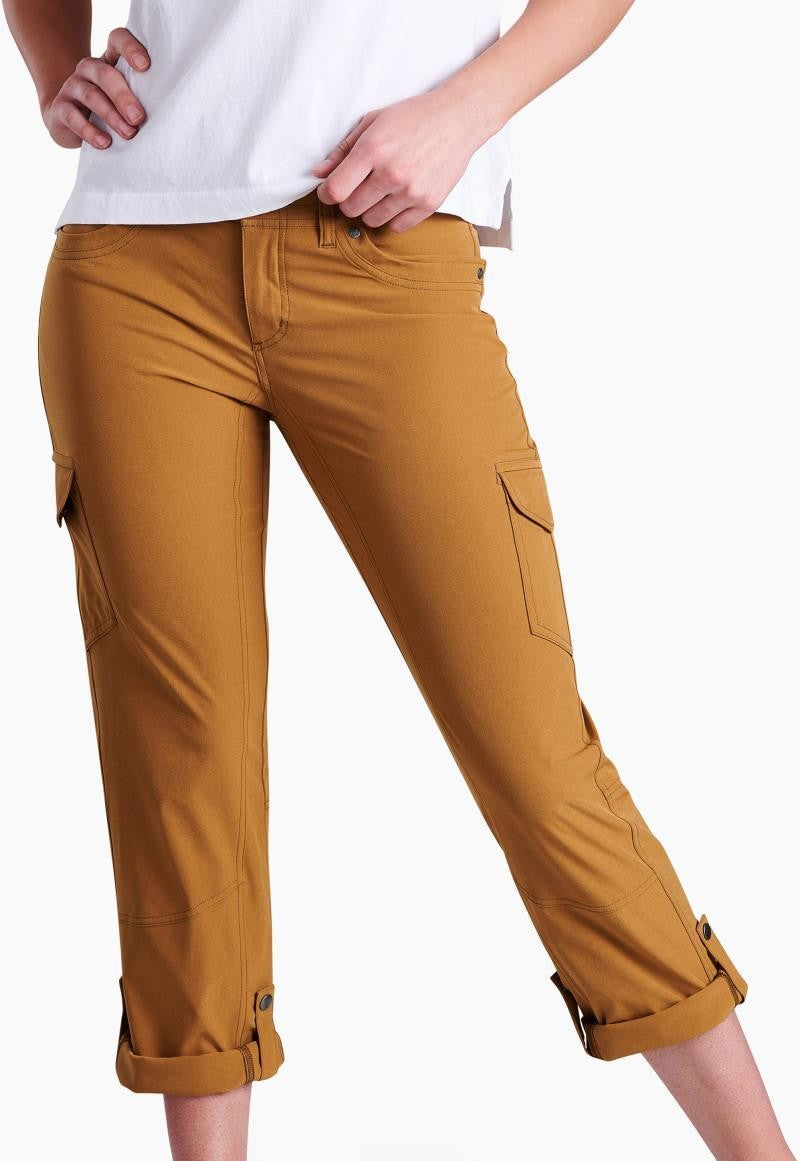 Freeflex Roll-Up Pants, 34" Inseam - Womens - antique gold 1