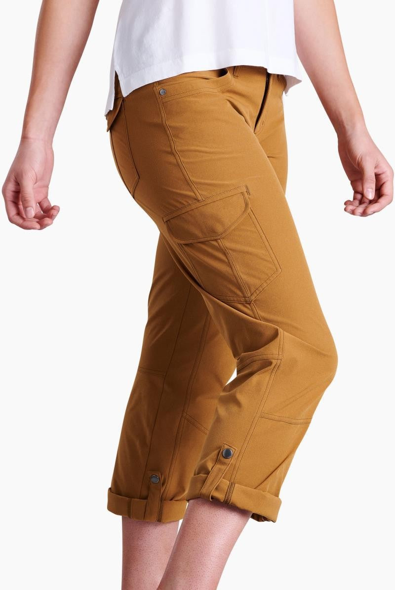 Freeflex Roll-Up Pants, 34" Inseam - Womens - antique gold 1