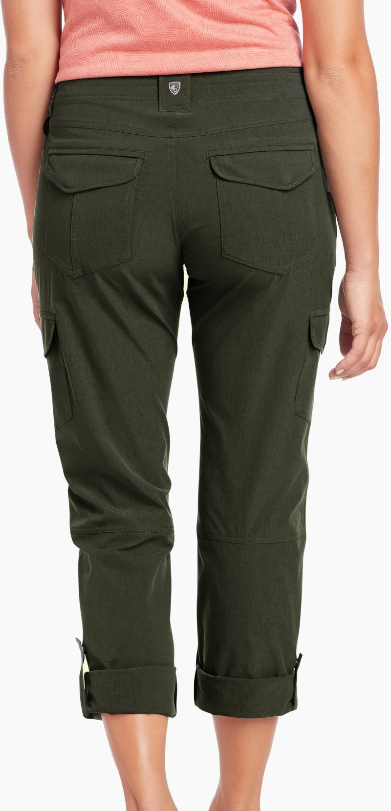Freeflex Roll-Up Pants, 34" Inseam - Womens - dark moss 1