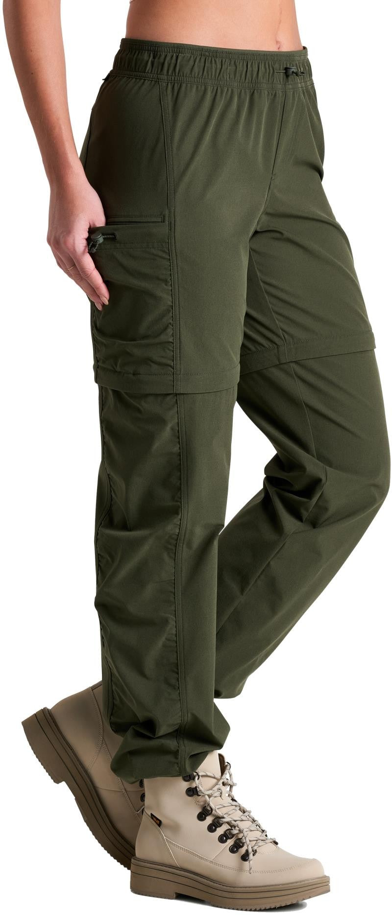 Freeflex Zip Off Pants, Reg - Womens - dark moss 1