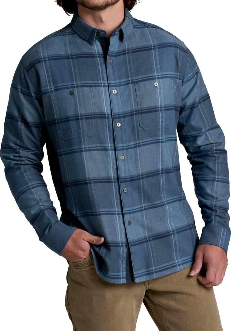 Fugitive Flannel LS - Mens - mixed indigo 1