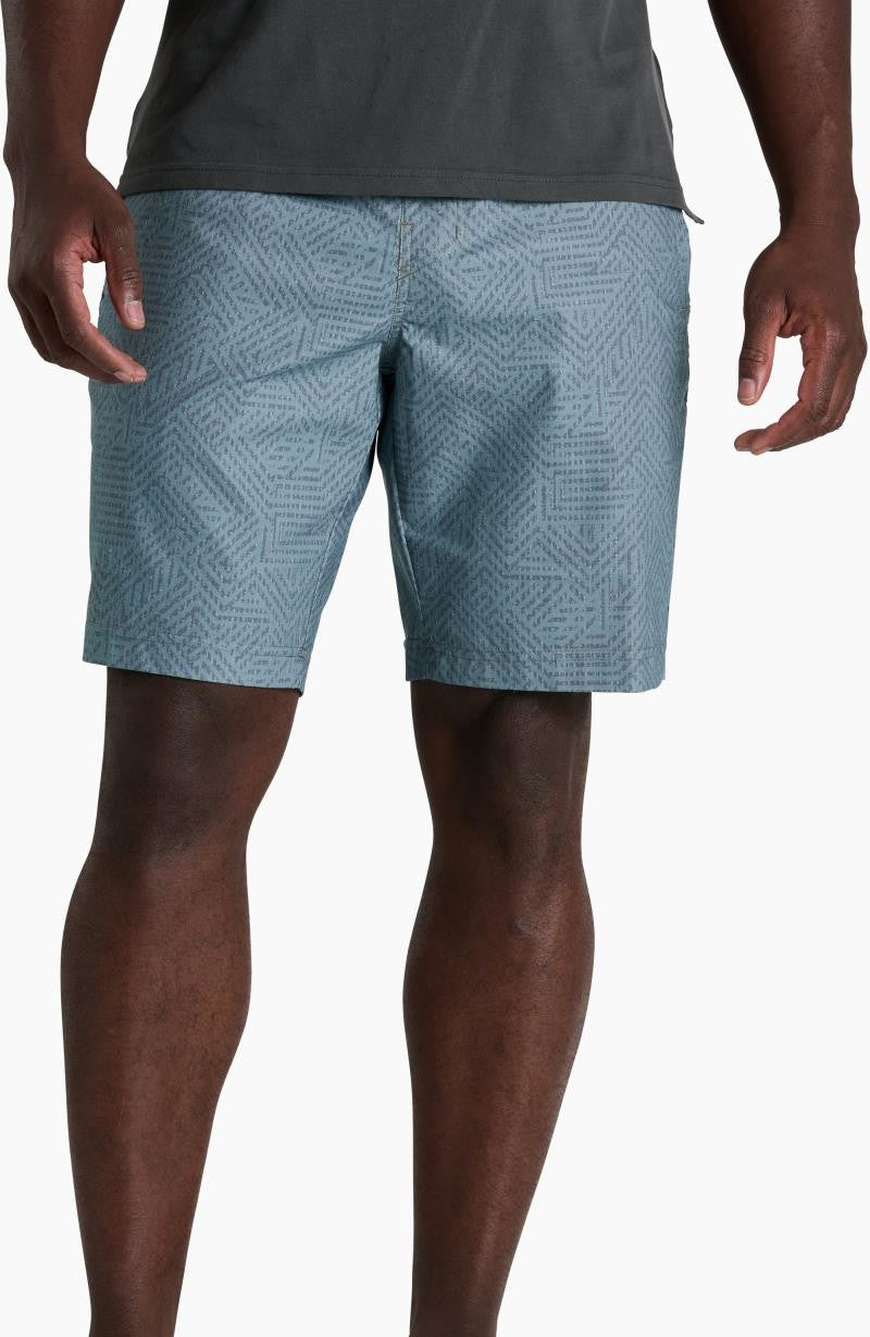 Getaway Shorts, 7" Inseam - Mens - gunmetal geo texture 1
