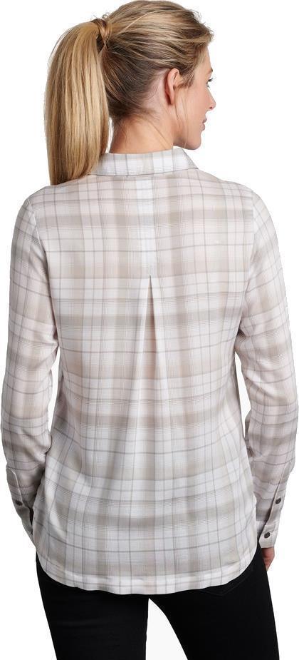 Hadley Plaid LS - Womens - Light Kaki 2