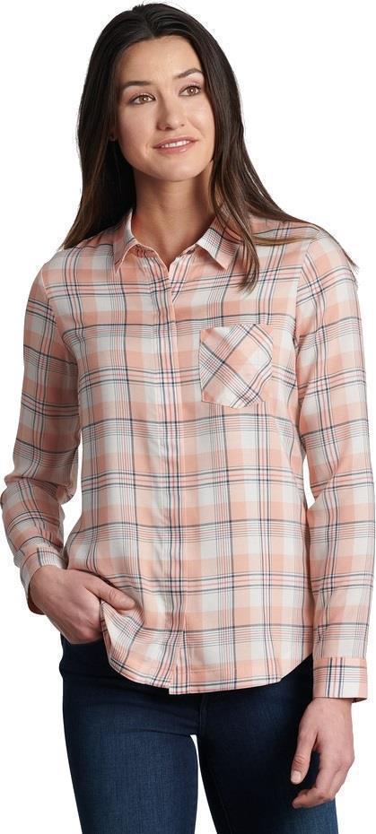 Hadley Plaid LS - Womens - Nectarina 1