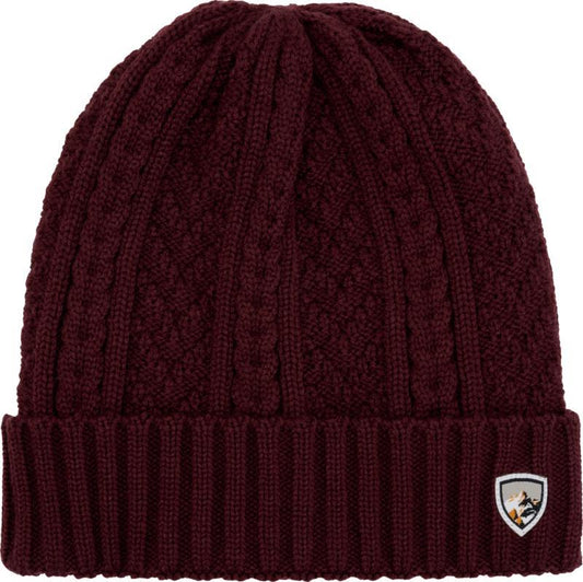 Helena Cable Beanie - ganache 1