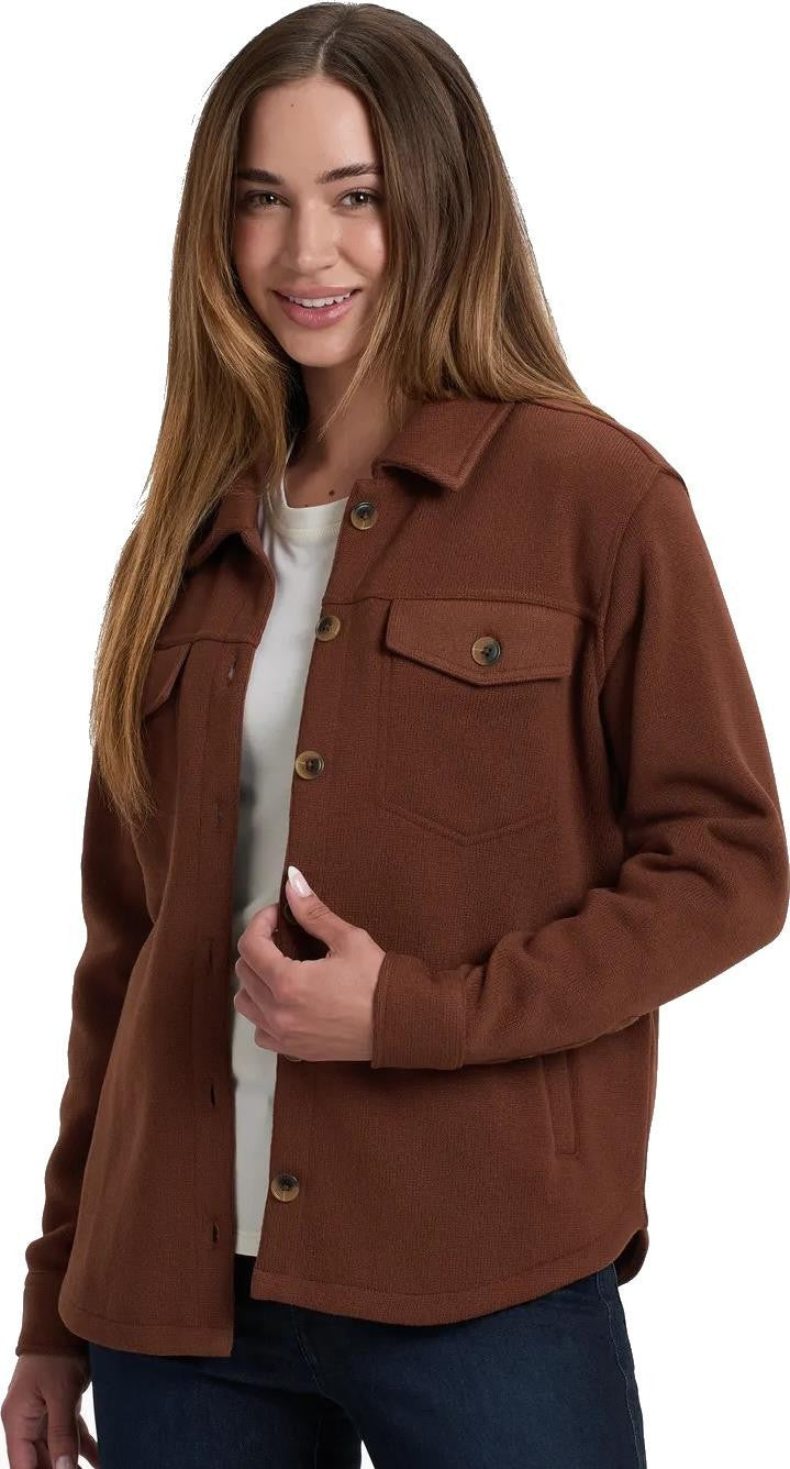 Highland Shirt Jacket - Womens - mocha 1