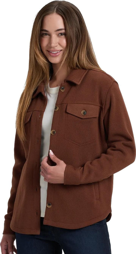 Highland Shirt Jacket - Womens - mocha 1