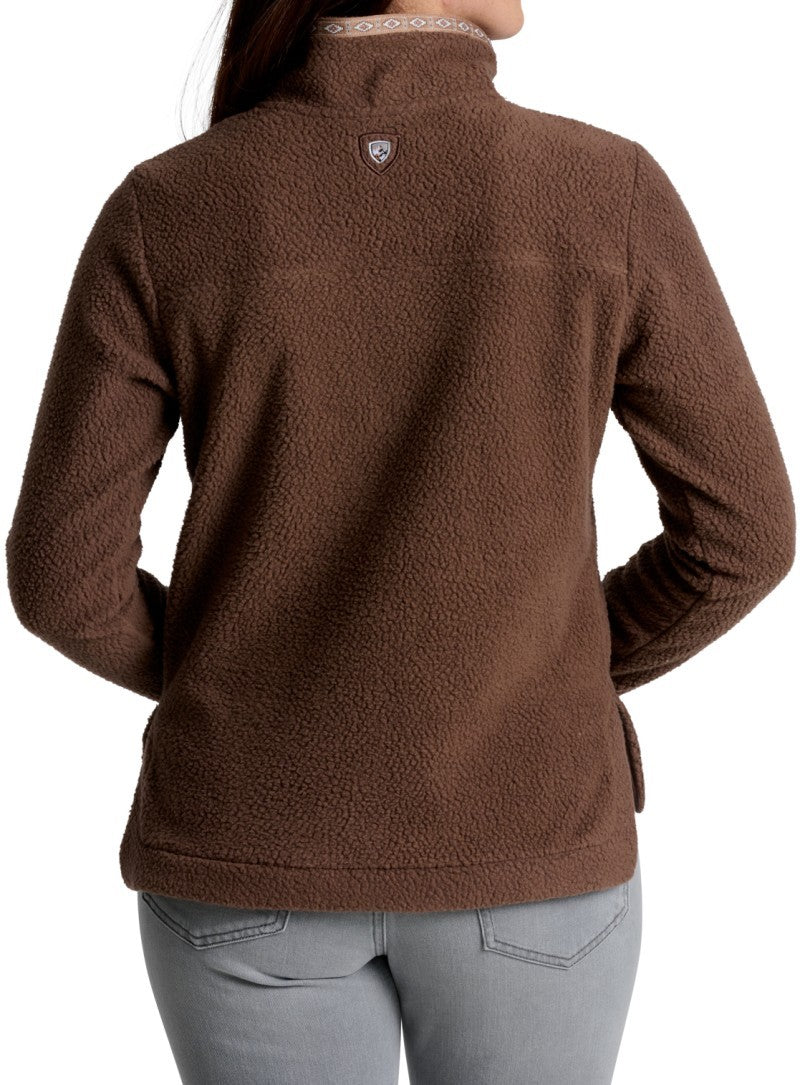 Hygge Snap Pullover - Womens - coffee 1