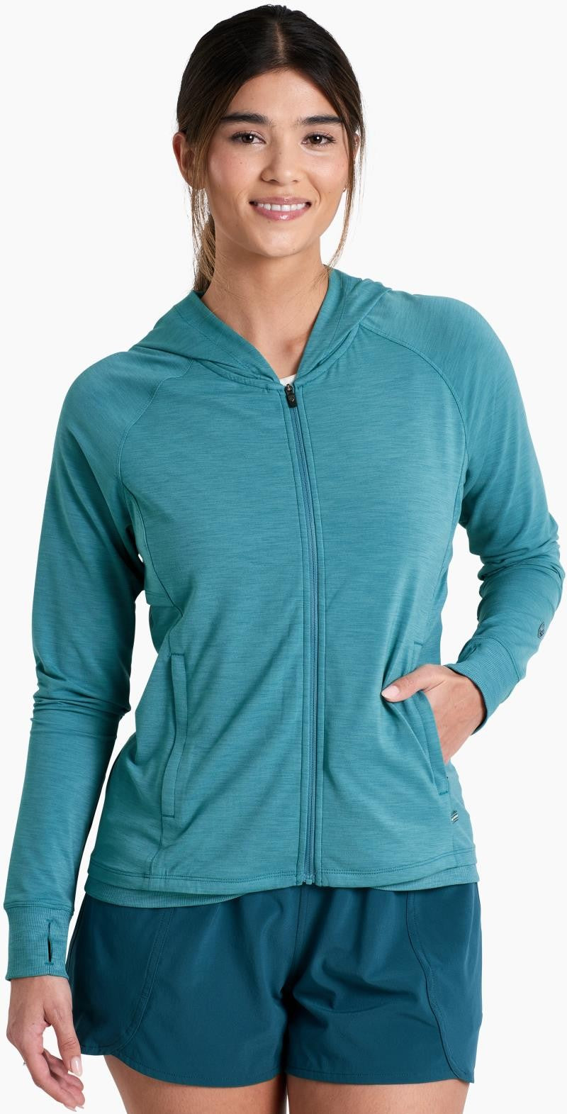 Inspira Full Zip Hoody - Womens - aqua 1