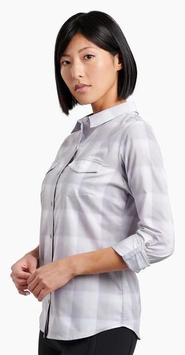 Kamp LS - Womens - Mist Plaid 2