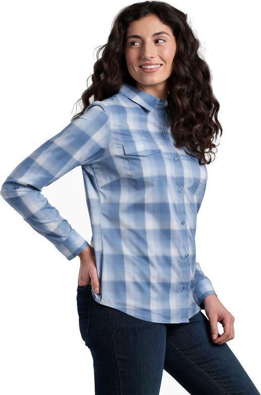 Kamp LS - Womens - Vista Blue Plaid 2