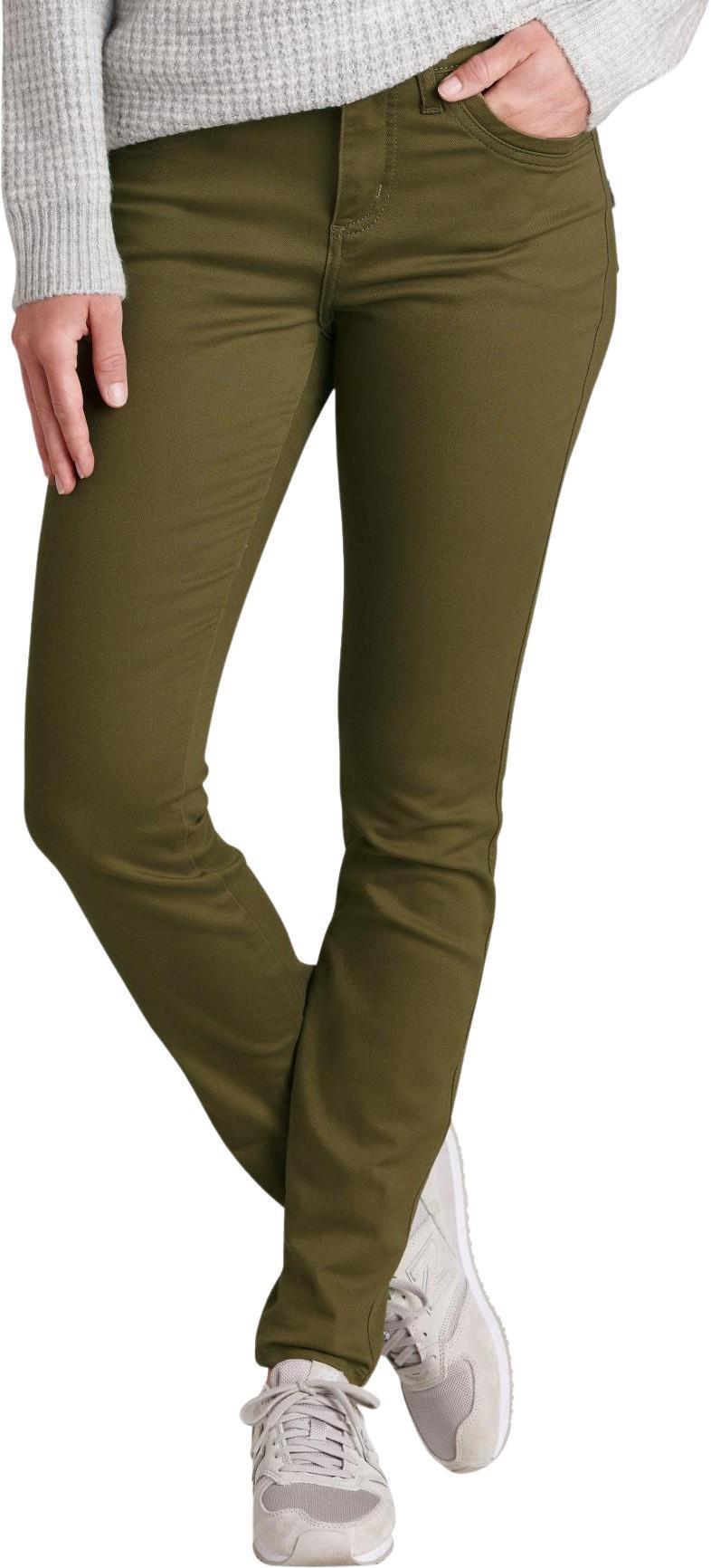 Kontour Skinny Pants, Long - Womens - Olive 1