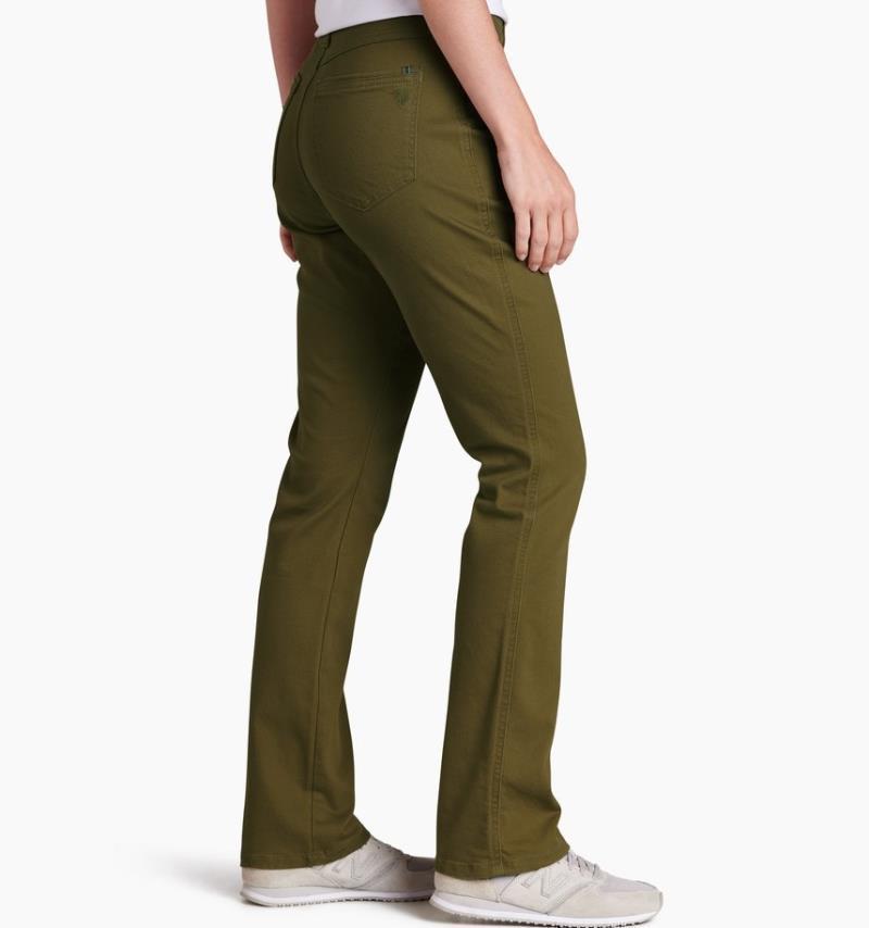 Kontour Straight Pants, Short - Womens - Olive 3