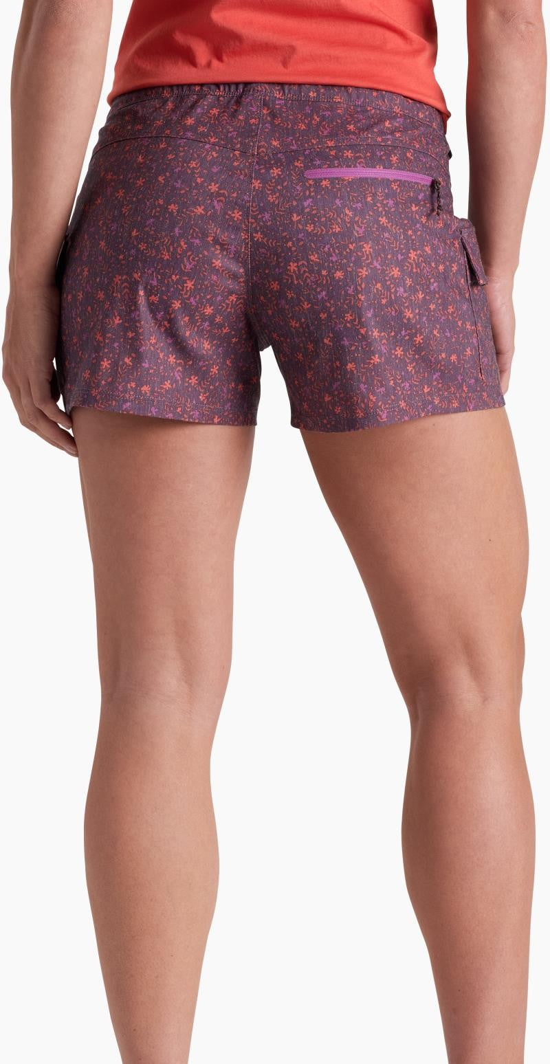 Kruiser Getaway Shorts, 3" Inseam - Womens - orchid print 1