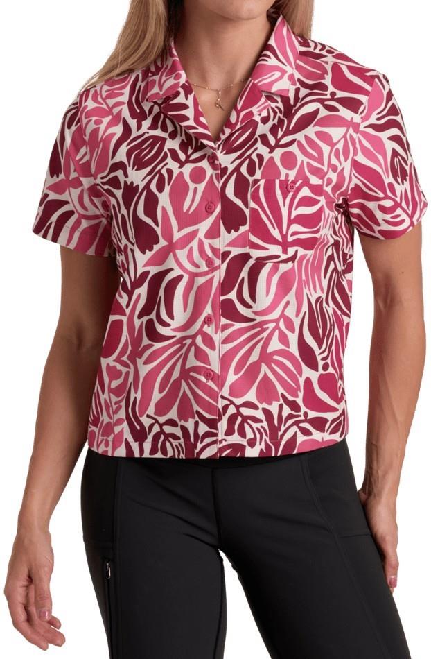 Kuhl Breeze SS - Womens - sangria print 1