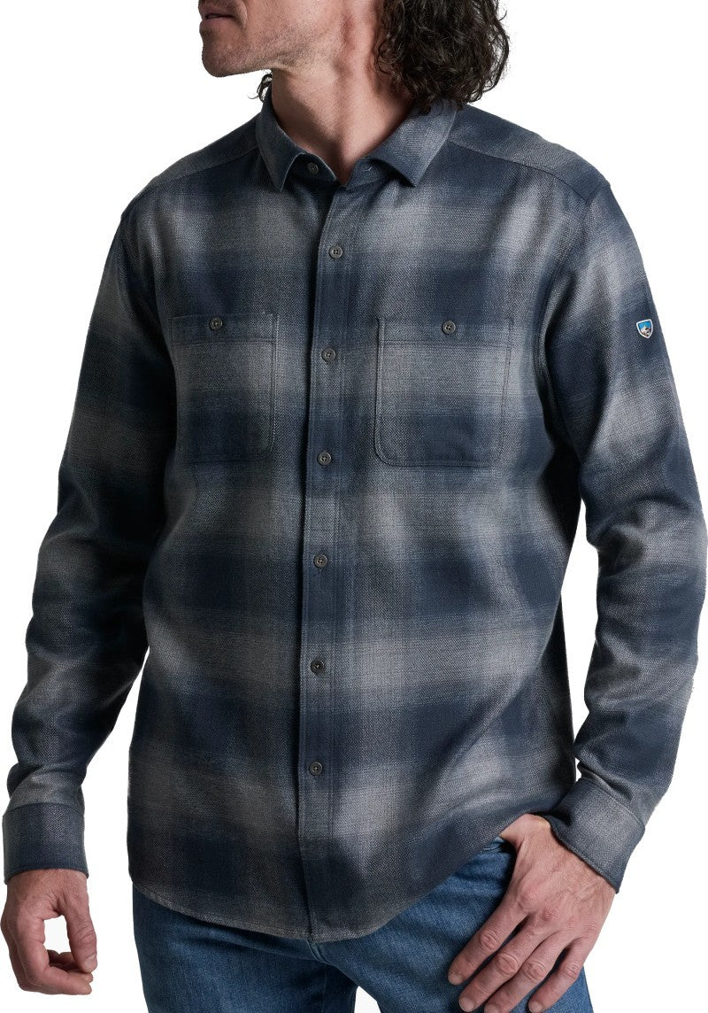 Law Flannel LS - Mens - steel blue 1