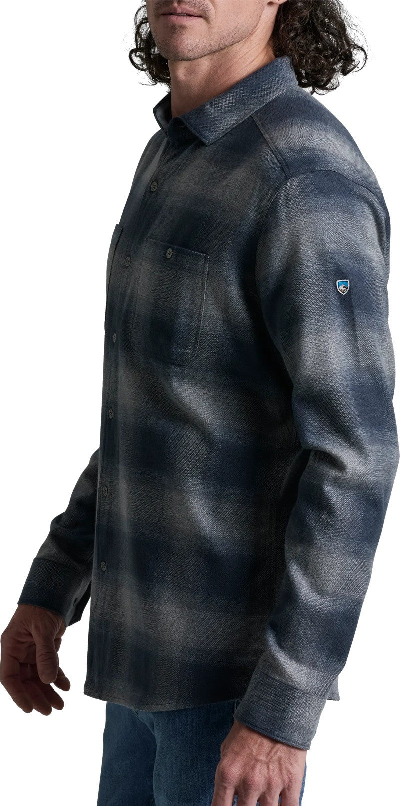 Law Flannel LS - Mens - steel blue 1