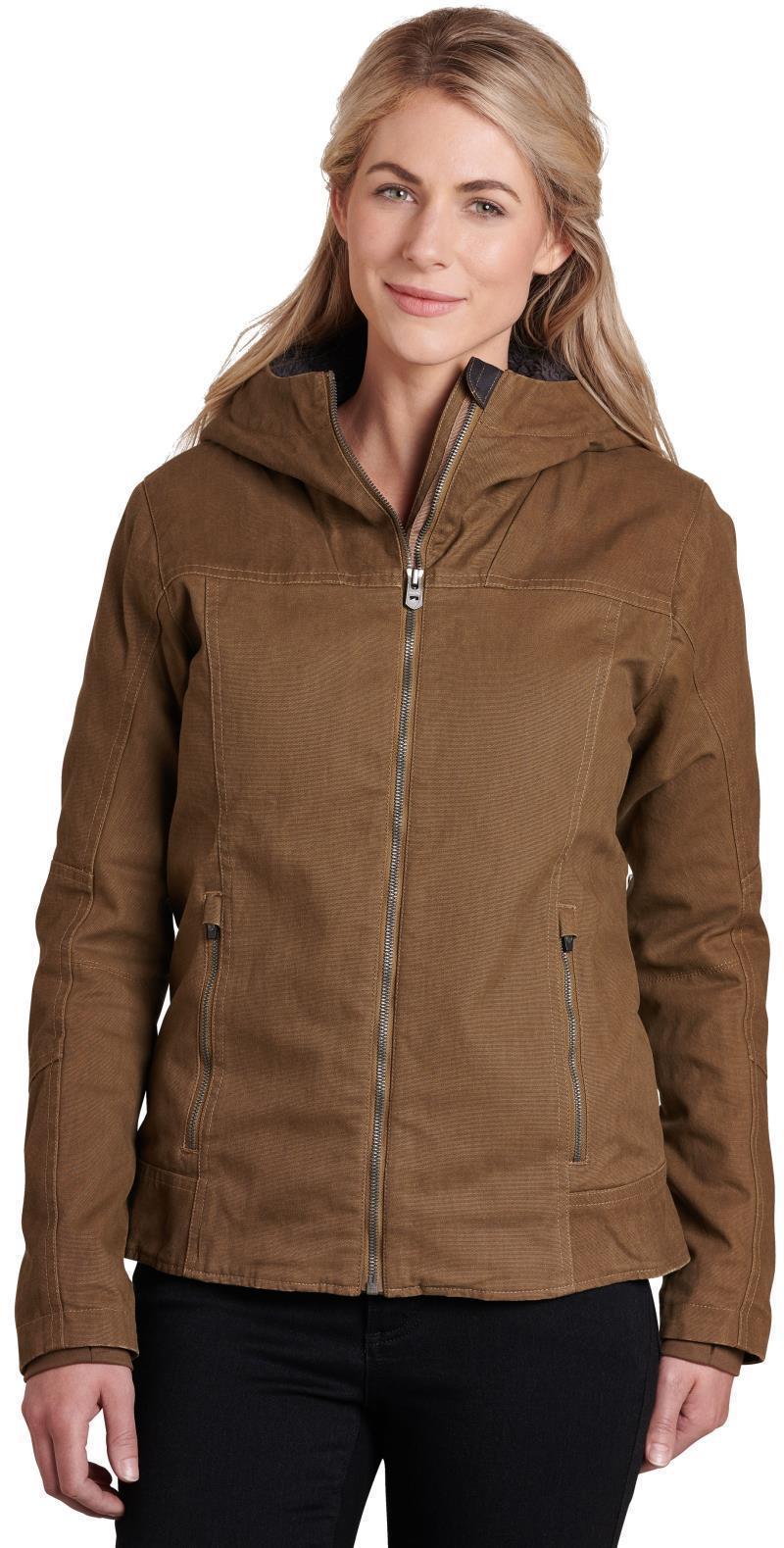 Law Hoody Lined - Womens - dark khaki 1