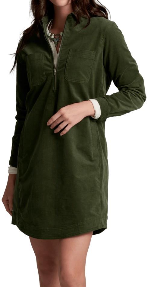 Lydia Cord Dress - Womens - dark moss 1