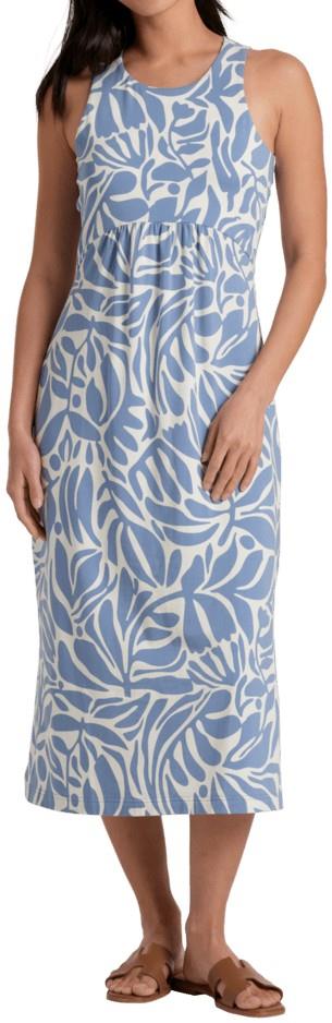 Lyra Keyhole Midi Dress - Womens - drift blue print 1