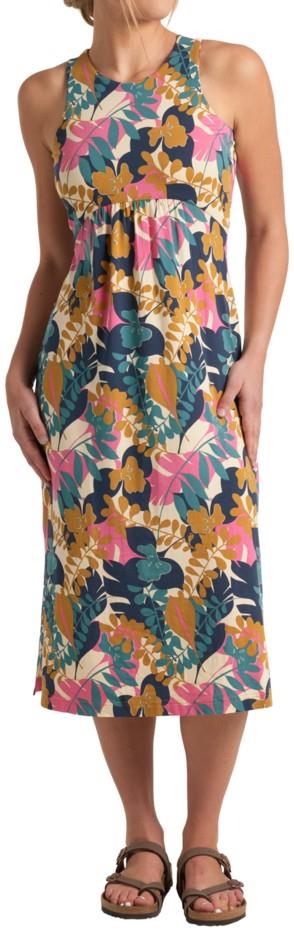 Lyra Keyhole Midi Dress - Womens - sunlit print 1