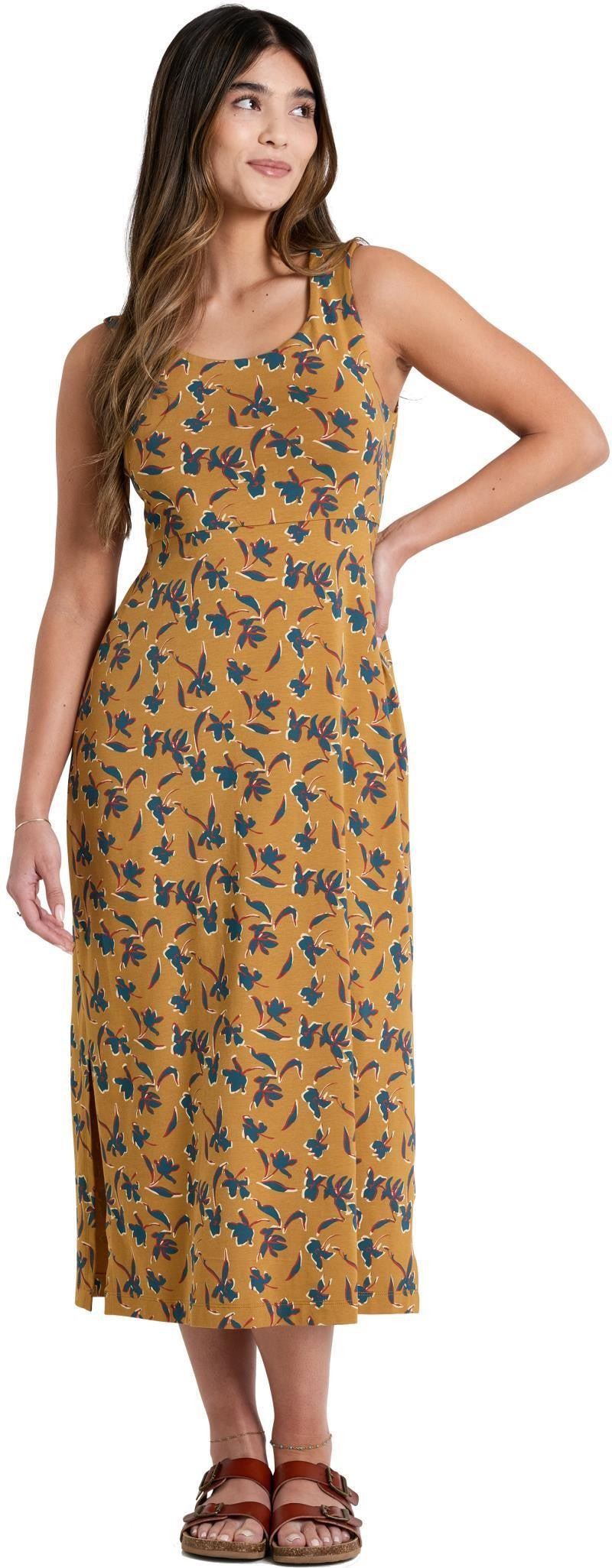 Lyra Midi Dress - tuscan sun print 1