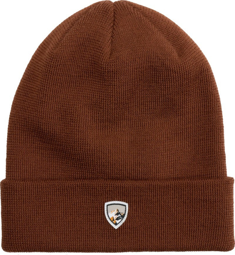 Merino Beanie - rustic brick 1