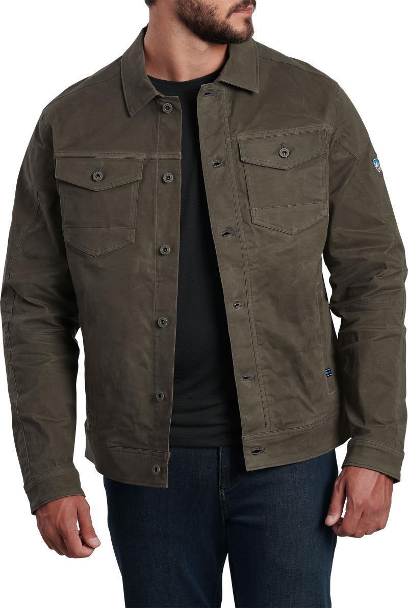 Outlaw Waxed Jacket - Mens - gun metal 1