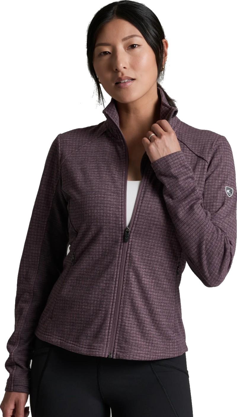 Reactiv Grid Fleece Full Zip - Womens - winter berry 1