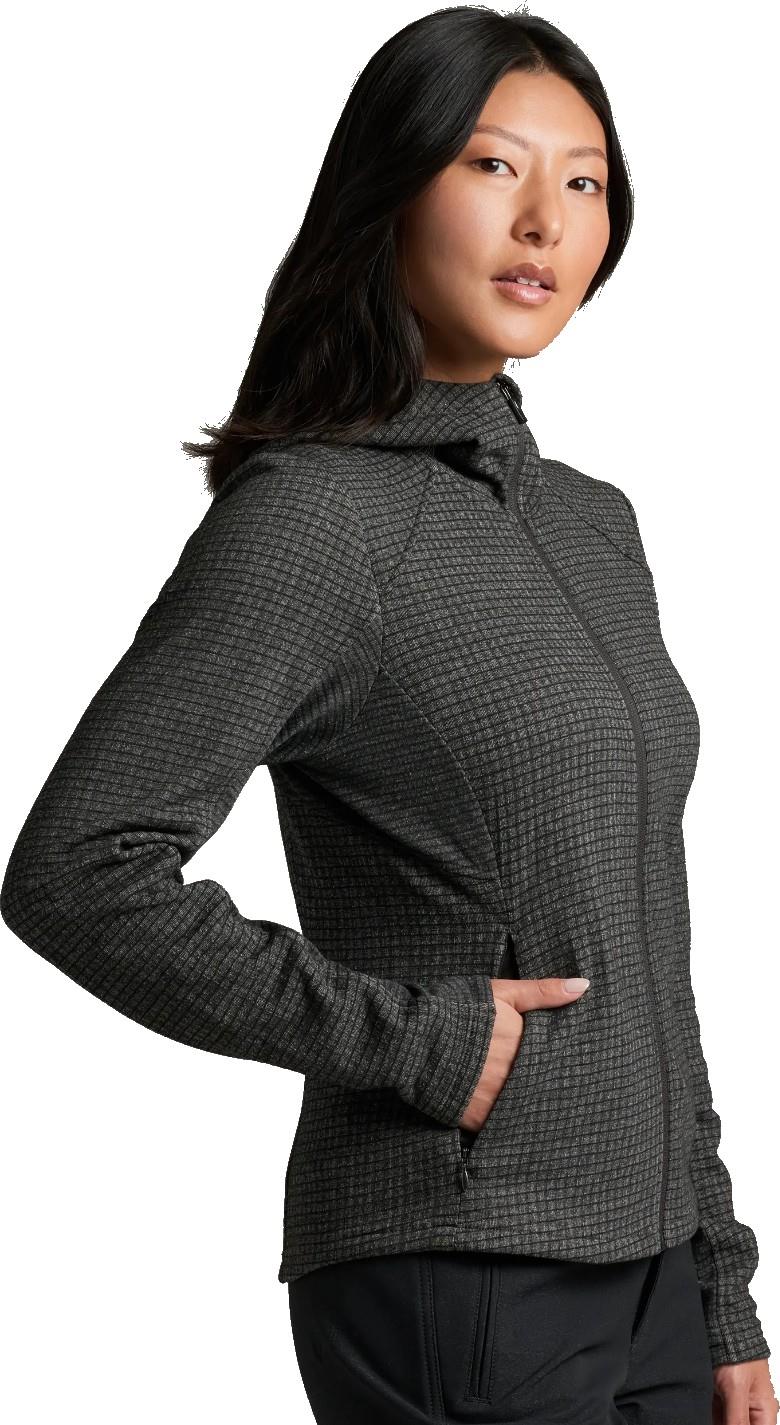 Reactiv Grid Fleece Hoody - Womens - carbon 1