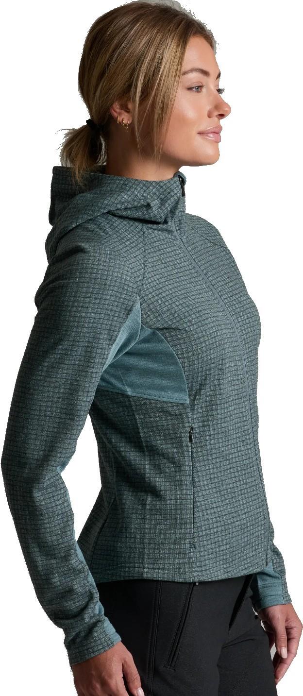 Reactiv Grid Fleece Hoody - Womens - mineral blue 1