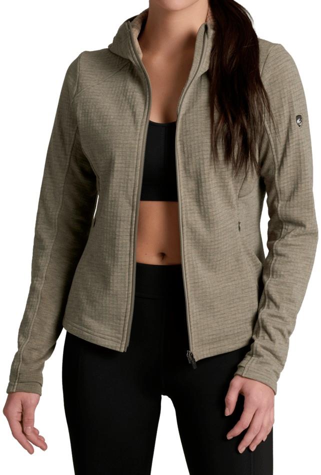 Reactiv Grid Full Zip Hoody - Womens - brindle 1