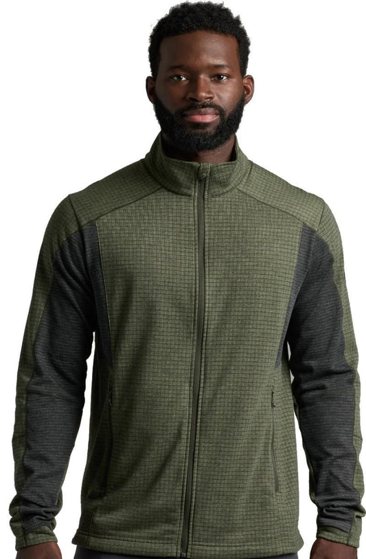 Reactiv Grid Full Zip - Mens - moss stone 1