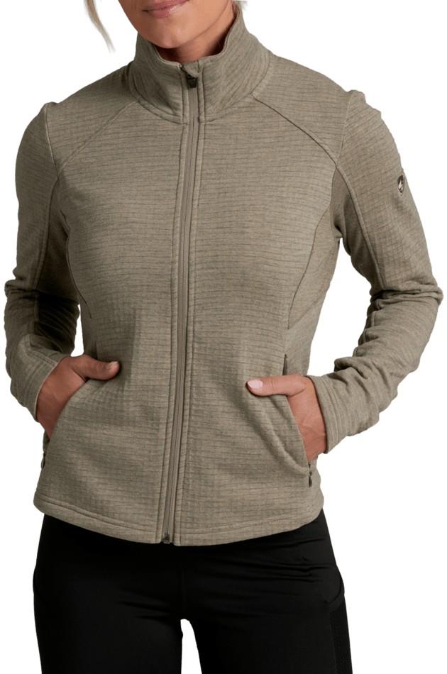 Reactiv Grid Full Zip - Womens - brindle 1