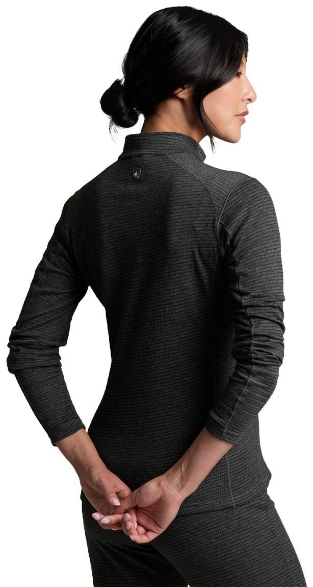 Reactiv Lite Grid 1/4 Zip - Womens - carbon 1