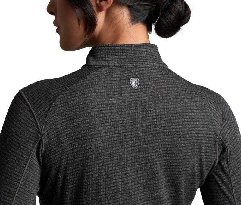 Reactiv Lite Grid 1/4 Zip - Womens - carbon 1