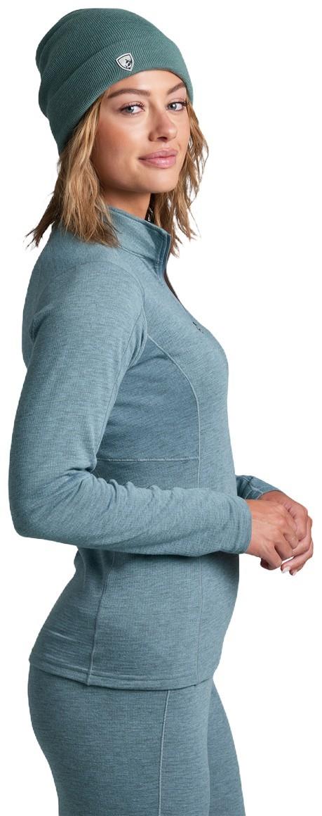 Reactiv Lite Grid 1/4 Zip - Womens - mineral blue 1