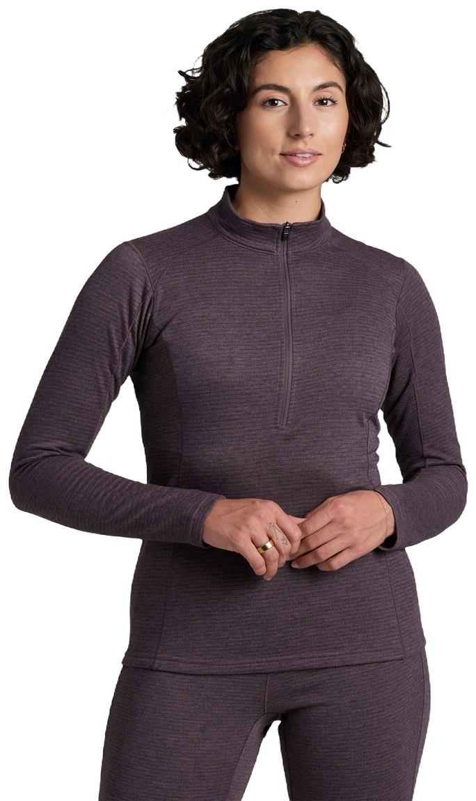 Reactiv Lite Grid 1/4 Zip - Womens - winter berry 1