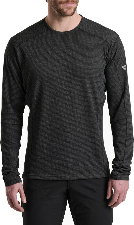 Reactiv Lite Grid Crew LS - Mens - carbon 1