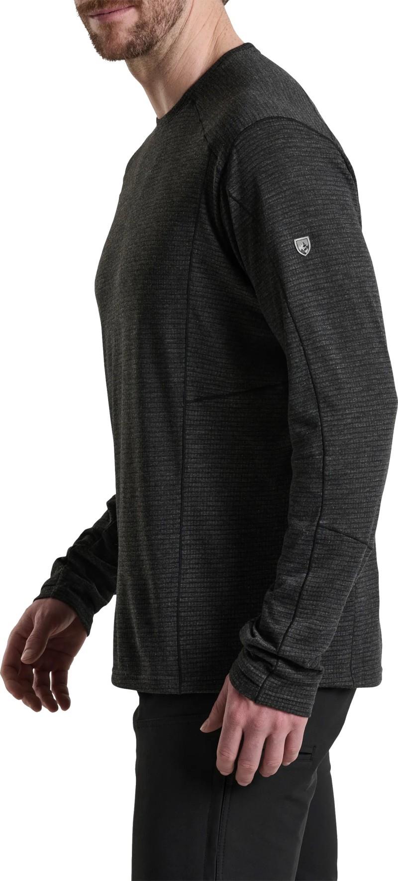 Reactiv Lite Grid Crew LS - Mens - carbon 1