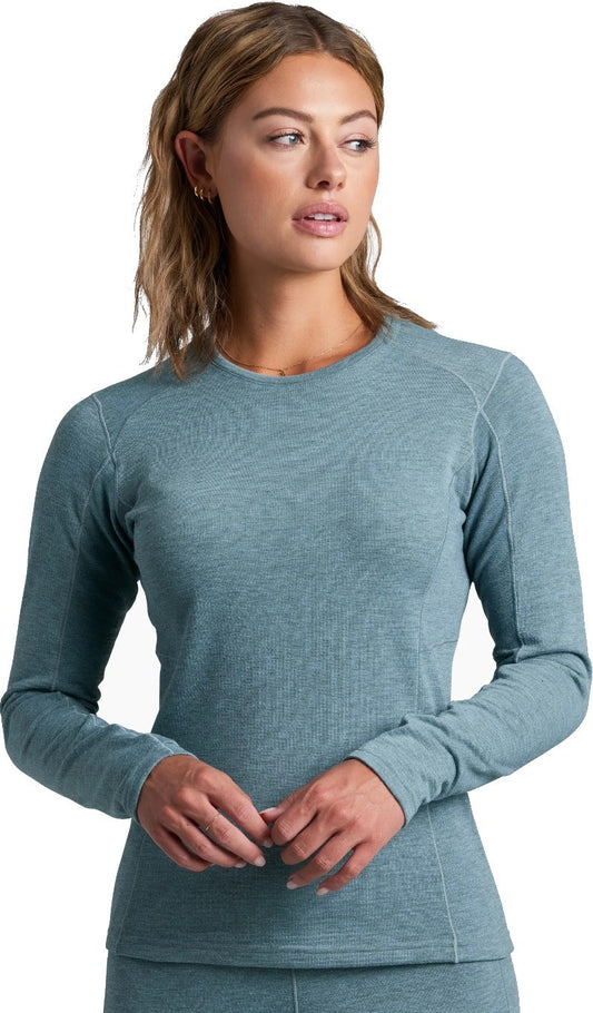 Reactiv Lite Grid Crew - Womens - mineral blue 1