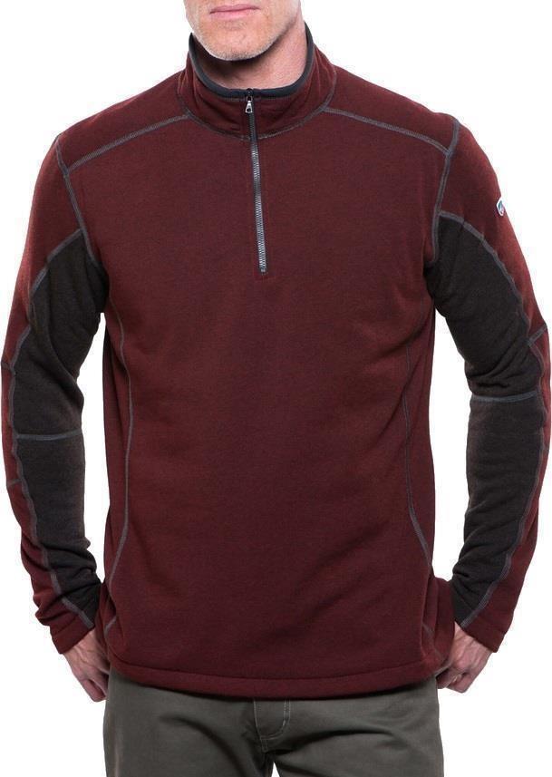 Revel 1/4 Zip - Mens - brick charcoal 1