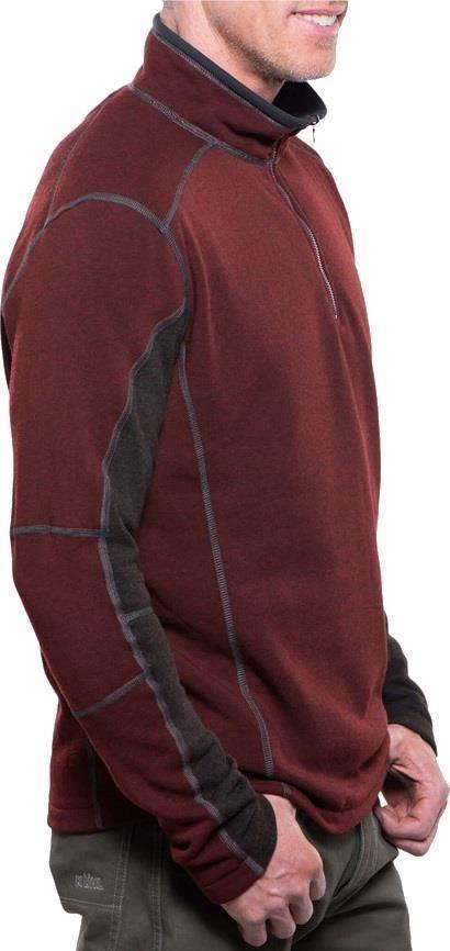 Revel 1/4 Zip - Mens - brick charcoal 1