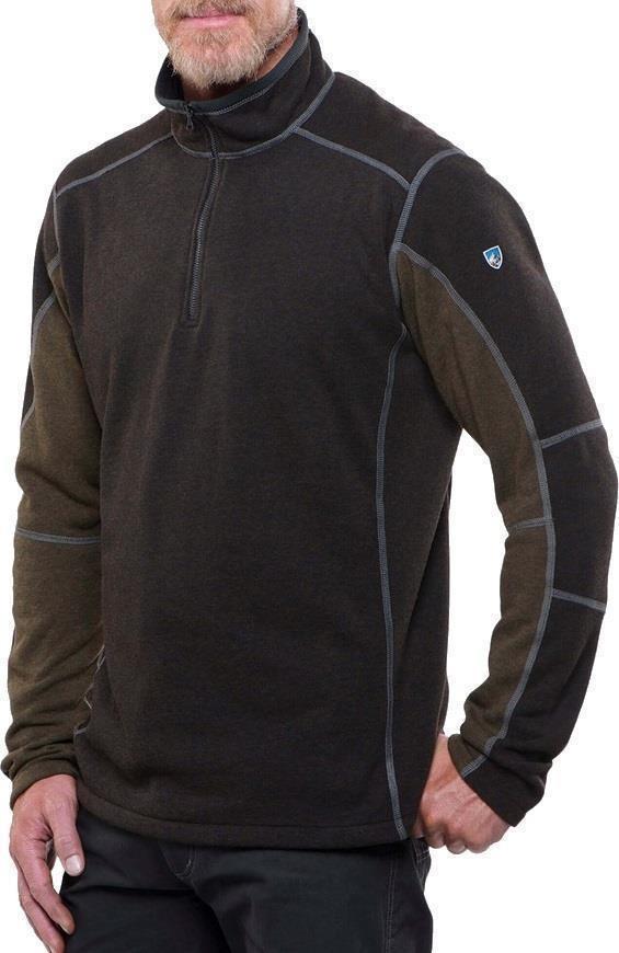 Revel 1/4 Zip - Mens - charcoal / olive 1