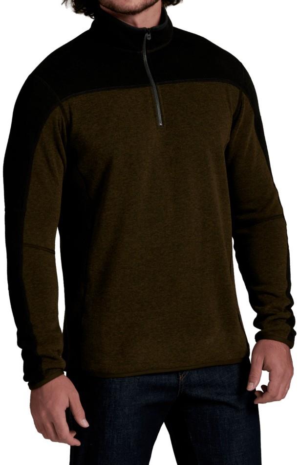 Revel Colorblock 1/4 Zip - Mens - black / dark roast 1